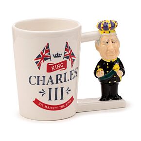 King Charles III Ceramic Shaped Handle Mug King Charles III Ceramic Shaped Handle Mug