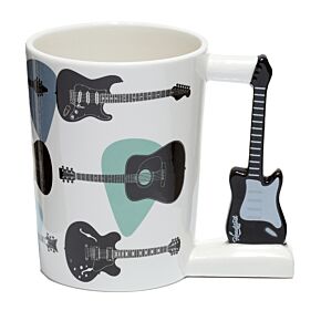 Headstock Guitar Ceramic Shaped Handle Mug