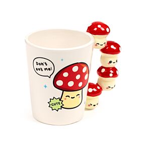 Cute Mushroom/Toadstool Shaped Handle Mug