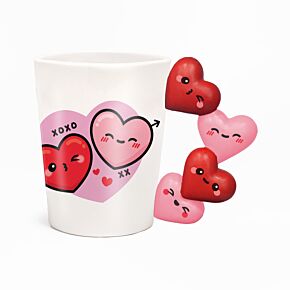 J'Adoramals Heart XOXO Ceramic Shaped Handle Mug J'Adoramals Heart XOXO Ceramic Shaped Handle Mug