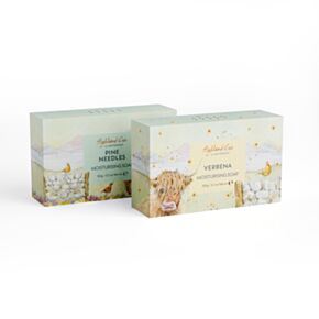 Jan Pashley Highland Coo Cow Handmade Soap Bar - Verbena & Pine