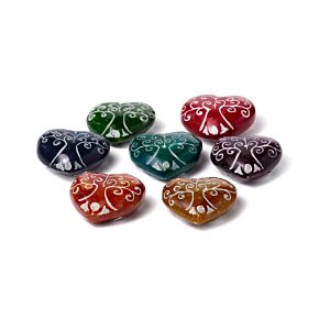 Carved Soapstone Chakra Heart Tree of Life Ashcatcher Incense Stick Burner