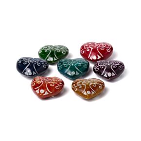 Carved Soapstone Chakra Heart Tree of Life Ashcatcher Incense Stick Burner