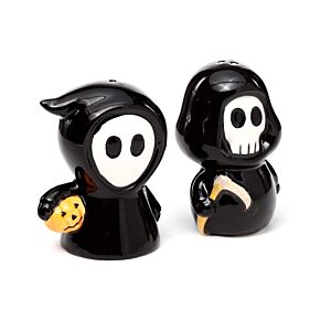 Skull Boy & Ghost Boy Ceramic Salt & Pepper Set Skull Boy & Ghost Boy Ceramic Salt & Pepper Set