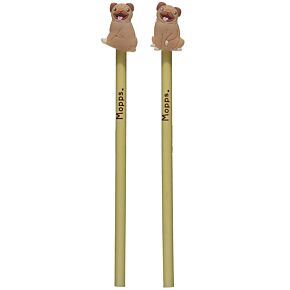 Mopps Pug Pencil with PVC Topper Mopps Pug Pencil with PVC Topper