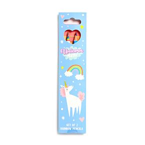 Unicorn Magic Set of 2 Rainbow Pencils Unicorn Magic Set of 2 Rainbow Pencils