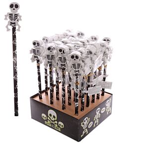 Fun Skeleton Pencil & Eraser Topper