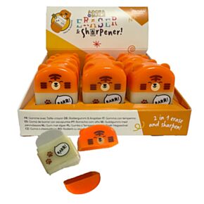 Adoramals Tiger 2-in-1 Shaped Sharpener & Eraser