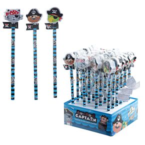 Aye Aye Captain Pirate Pencil & Eraser Topper Aye Aye Captain Pirate Pencil & Eraser Topper