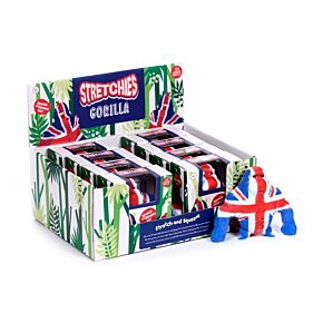 Stretchy Union Jack Gorilla Toy 9.5cm Stretchy Union Jack Gorilla Toy 9.5cm
