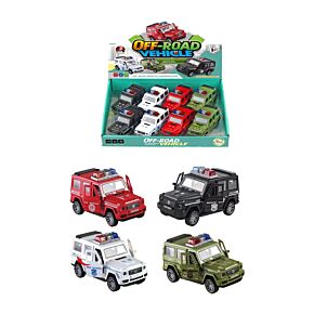 Off-Road Emergency Vehicle Friction Push/Pull Action Toy Off-Road Emergency Vehicle Friction Push/Pull Action Toy