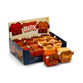 Squish Blox Highland Coo Cow Memory Foam Plush Squeezy Toy
