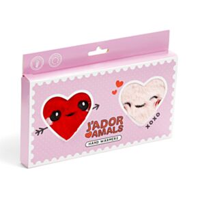 J'Adoramals Heart Shaped Set of 2 Plush Hand Warmers