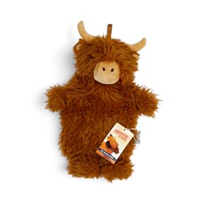 Highland Coo Cow Cream Nose 650ml Hot Water Bottle with Plush Cover