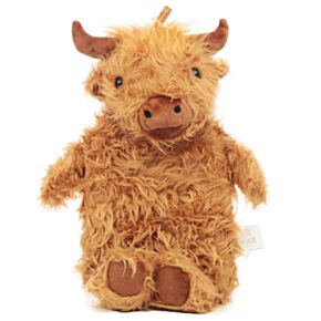 Highland Coo Cow Brown Nose 650ml Hot Water Bottle with Plush Cover