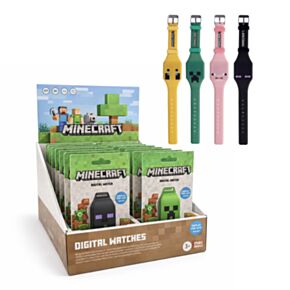 Minecraft Faces Silicone Digital Watch (Display of 12)