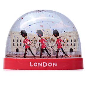 London Souvenir Guardsman on Parade Large Glitter Snow Storm