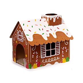 Christmas Gingerbread Lane Cat Playhouse 100% Cardboard Cat Den Christmas Gingerbread Lane Cat Playhouse 100% Cardboard Cat Den