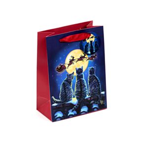 Lisa Parker Christmas Cats Gift Bag Medium