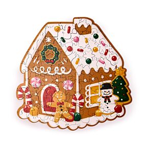 Christmas Gingerbread Baker Street Shaped 130pc Shaped Jigsaw Puzzle Christmas Gingerbread Baker Street Shaped 130pc Shaped Jigsaw Puzzle