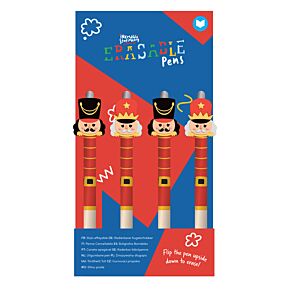 Christmas Festive Friends Nutcracker Erasable Pen with PVC Topper Christmas Festive Friends Nutcracker Erasable Pen with PVC Topper