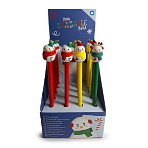 Christmas Erasable Pen with Snowman Topper Christmas Erasable Pen with Snowman Topper