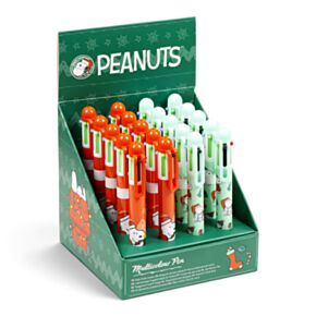 Christmas Peanuts Snoopy & Woodstock Multi Colour Pen (6 Colours)