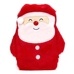 Santa Christmas 650ml Hot Water Bottle with Plush Cover Santa Christmas 650ml Hot Water Bottle with Plush Cover