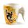 Angel Wings Ceramic Shaped Handle Mug with Decal