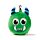 Relaxeazzz Green Monstarz Monster Plush Travel Pillow & Eye Mask