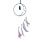 White Sickle Crescent Moon Dreamcatcher with Agate Charm