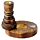 Flower Garden Carved Mango Wood Backflow Incense Burner