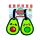 Foodiemals Avocado PVC Luggage Tag Set of 2