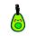 Foodiemals Avocado PVC Luggage Tag Set of 2