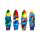 3D Printed Souvenir Seaside Magnet Surfboard Shaped with Tropical Sealife Sunsets