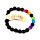 Chakra Lava Rock Bead & Gemstone Bracelet