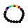 Chakra Lava Rock Bead & Gemstone Bracelet