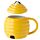 Beehive Shaped Ceramic Mug with Lid