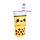 Foodiemals Boba the Bubble Tea Pop Up Canvas Pencil Case
