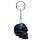 Skulls and Roses Dark Metallic and Gold Skull Keyring