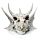 Dragon Skull Decoration with Metallic Detail