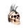 Punk Skull with Chains & Blades Mohican