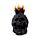 Black Screaming Skull with Candles & Melted Wax