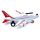 Jumbo Jet Aeroplane Friction Light Up & Sound Push/Pull Action Toy