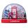 London Souvenir Red Telephone Box & Guardsman Large Glitter Snow Storm