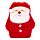 Santa Christmas 650ml Hot Water Bottle with Plush Cover